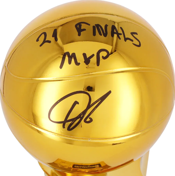 2021 Giannis Bucks MVP Finals Trophy autograph view