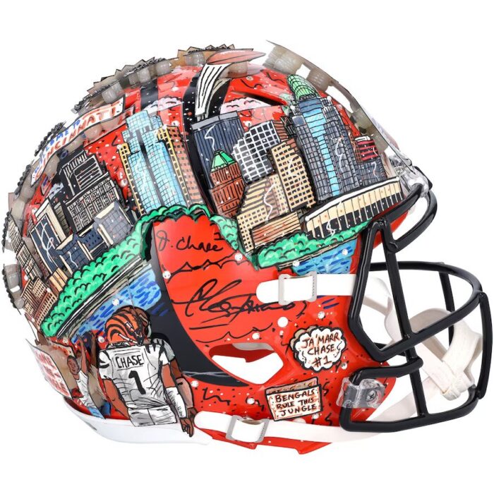 Ja'Marr Chase Cincinnati Bengals Autographed Riddell Speed Authentic Helmet