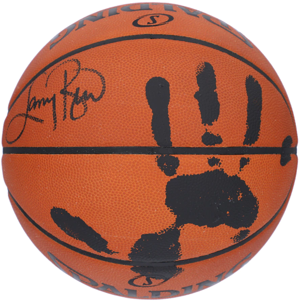 Larry Bird Black Hand Print Basketball design