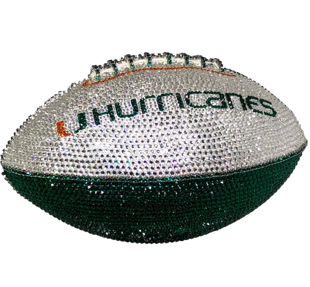 Miami Hurricanes Crystal Football other view