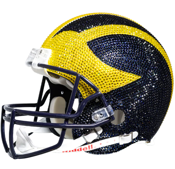 Michigan Wolverines Crystal Football Helmet