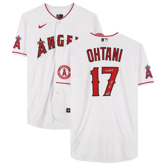 Shohei Ohtani White Los Angeles Angels Autographed Nike Authentic Jersey with "Shotime" Inscription - Kanji Signature - Limited Edition of 17
